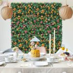 Follaje artificial de flores amarillas