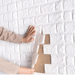 Pegando un adhesivo 3D