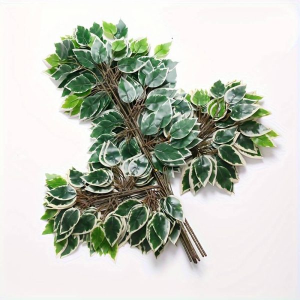 Hojas Artificiales De Ficus Variegado