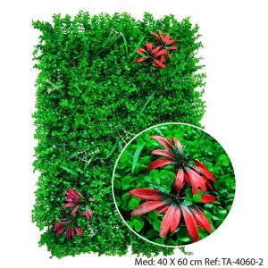 Follaje Artificial Verde con Flores Medianas TA-4060-2