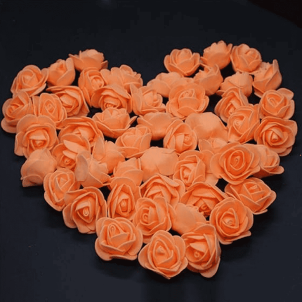 Corazon de rosas de foami