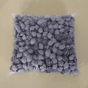 Paquete de flor de foami gris