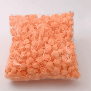 Rosas en foami naranja pastel