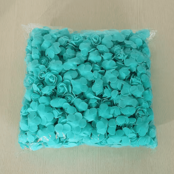 Flor de foami aguamarina