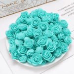 Flores de foami aguamarina