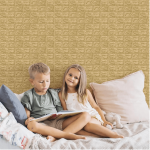 Adhesivo 3D para pared amarillo oro