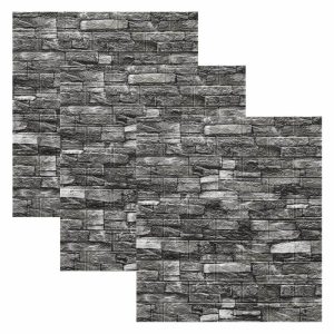 Adhesivo Para Pared 3D Ladrillo Negro