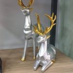 Foto real del set decorativo de renos