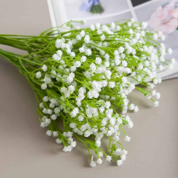 Ramo de Flores Artificiales Blancas Paq *10