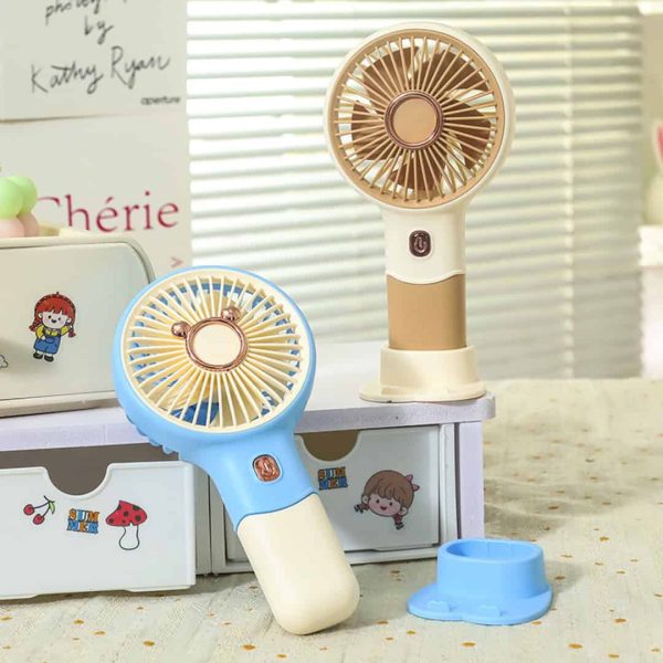 Mini Ventilador Cute Portátil con Soporte
