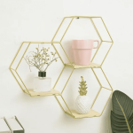 Repisa Decorativa Panal Dorado