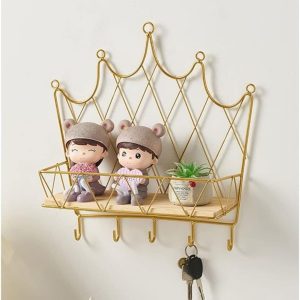 Repisa Decorativa Corona Dorada