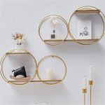 Repisa Decorativa Circular Dorada