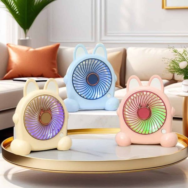 Mini Ventilador Kwai Portátil con Luces Led