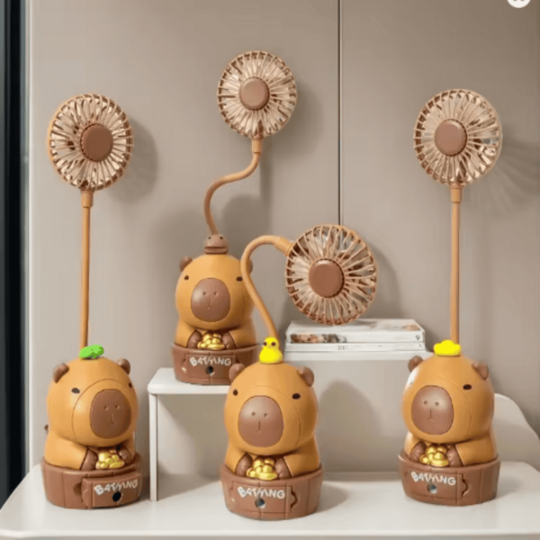 Mini Ventilador Portátil Capibara Kawaii